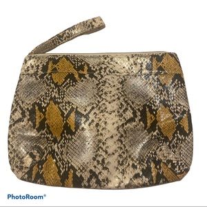 Elizabeth Arden snake print makeup bag